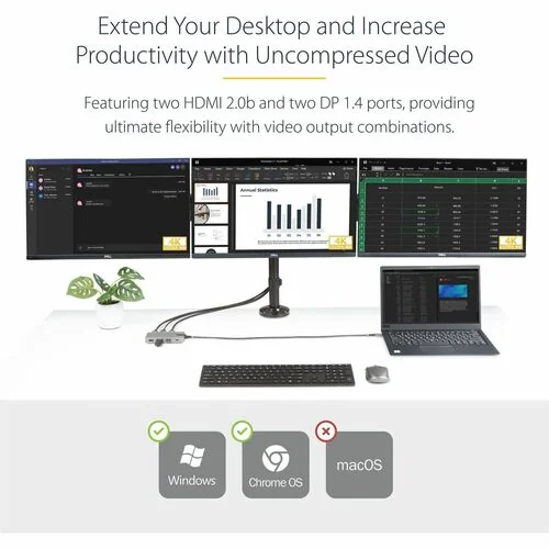 USB-C Triple-Monitor Multiport Adapter - 117B-USBC-MULTIPORT